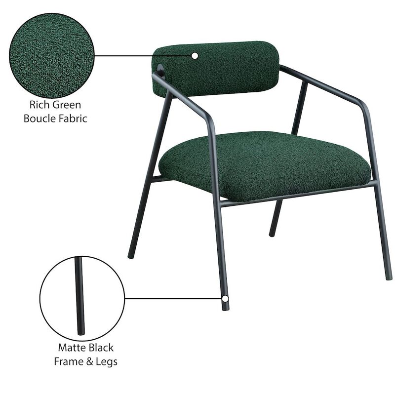 Meridian Furniture Carly Green Fabric Accent Chair