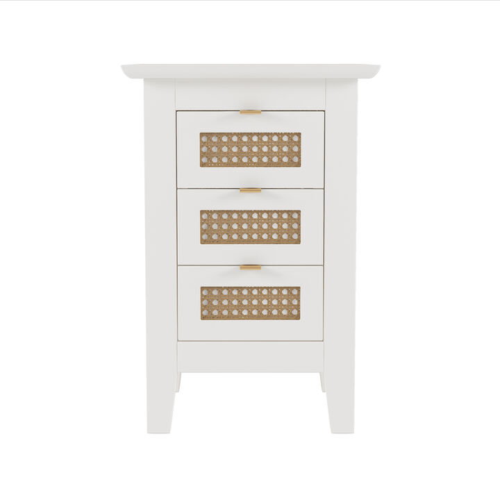 Streamdale Exquisite Rattan-Woven Nightstand Elegance for Your Bedroom