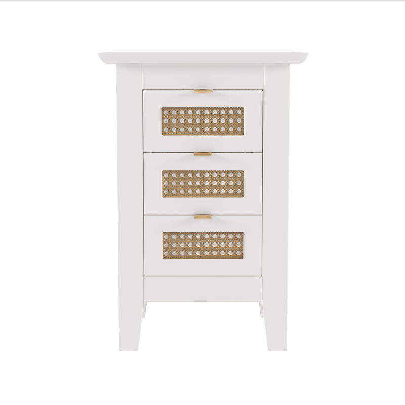 Streamdale Exquisite Rattan-Woven Nightstand Elegance for Your Bedroom