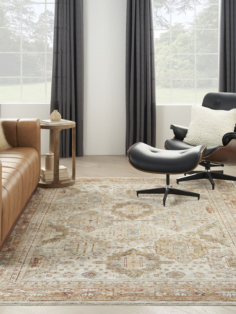 Sahar SHR01 Ivory/Multicolor 7'10" x 10'4" Rug