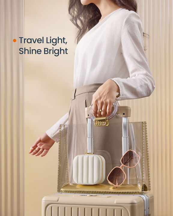Compact Travel Jewelry Case with Mirror for Storage and Organization