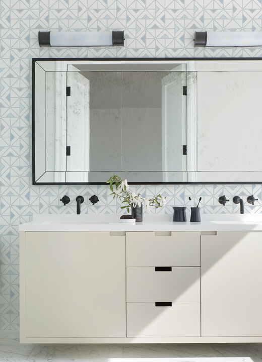 Jekyl Blue Triangles Wallpaper (Set of 2)
