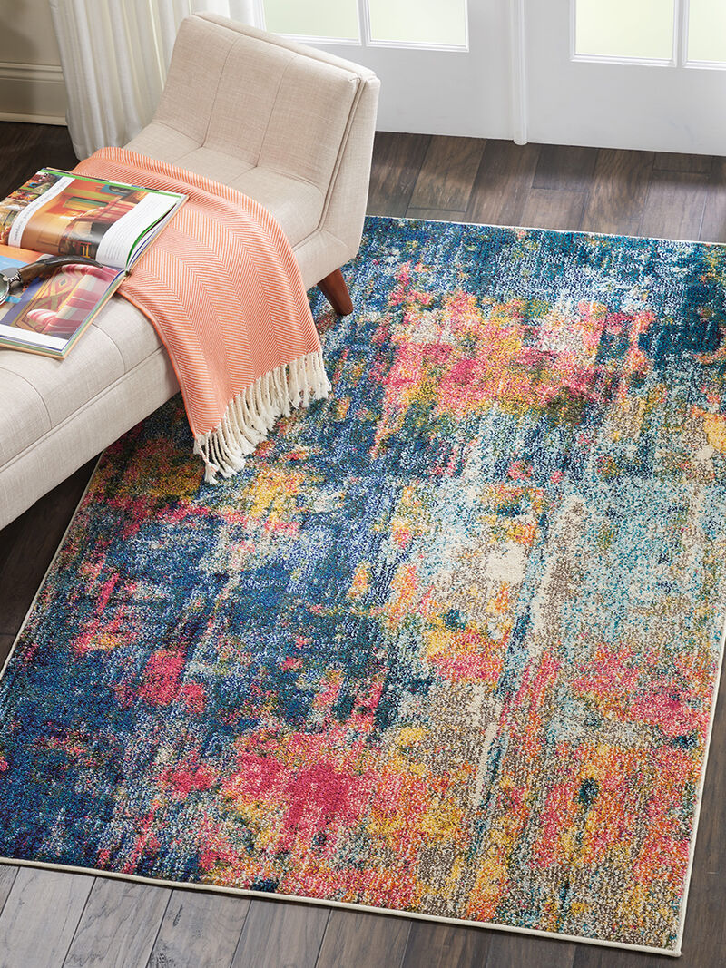 Celestial CES09 Blue/Yellow 3'11" x 5'11" Rug