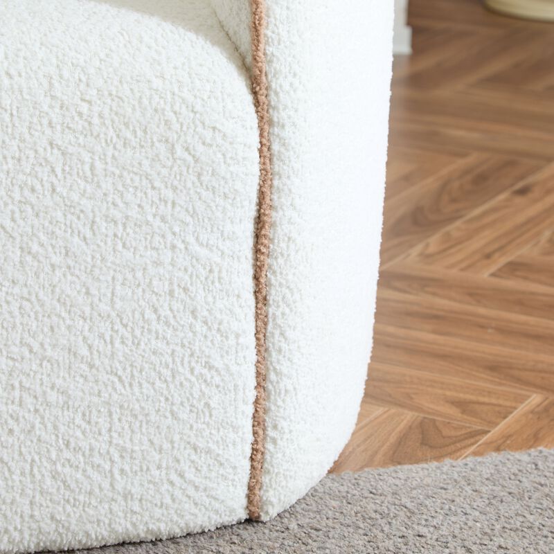 Christopher Knight Home Salal Elegance 82" Curved 3-Seater Boucle Sofa