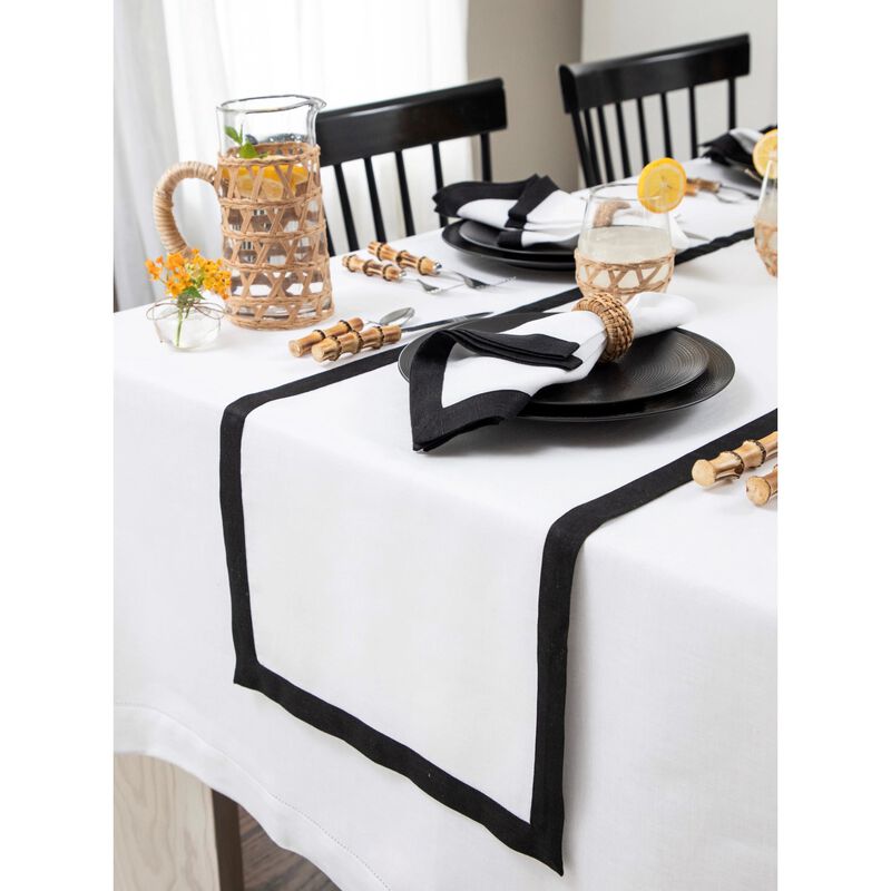 Solino Home Classic 100% Linen Table Runner &ndash; Handcrafted, Machine Washable, Perfect for Holiday and Everyday Dining