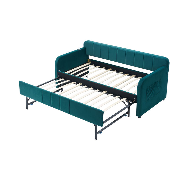 Merax Twin Size Wooden Daybed with Trundle