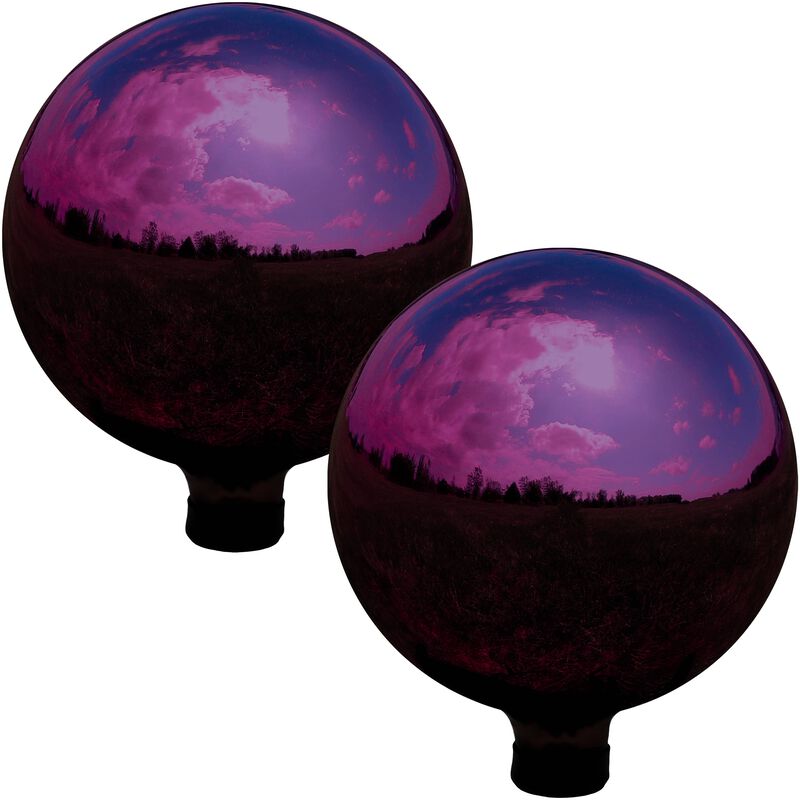 Sunnydaze Merlot Mirrored Surface Gazing Ball Globe - 10 in image number 0