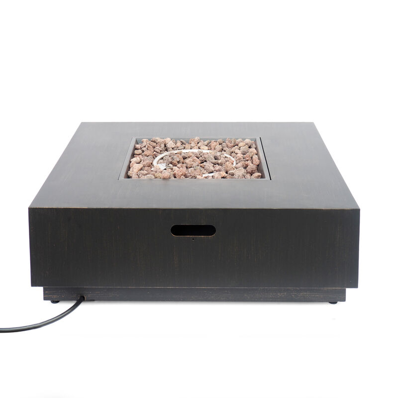 Christopher Knight Home Ellis Outdoor 50,000 BTU Iron Fire Pit Table with Tank Holder image number 5