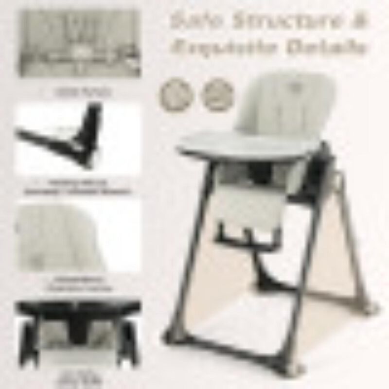Hivvago 4-in-1 Baby High Chair with 6 Adjustable Heights