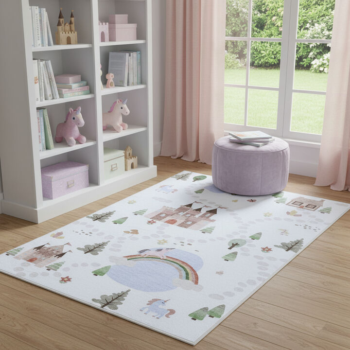 HomeRoots Castle and Youthful Area Rug