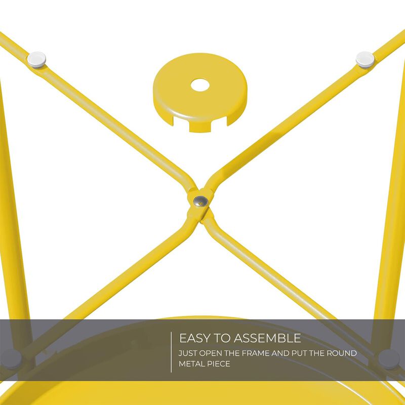 Mondawe Outdoor 2-Tier All-Iron Side Table w/ Powder-Coated Steel Trays, Rust-Resistant Frame