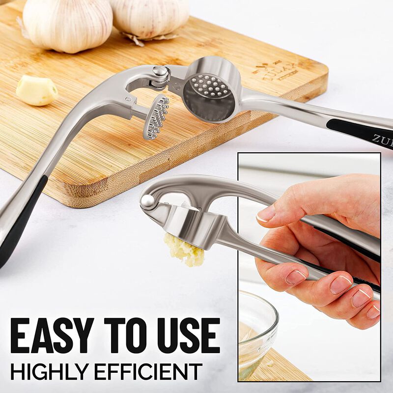 Garlic Press with Soft Easy-Squeeze Ergonomic Handle