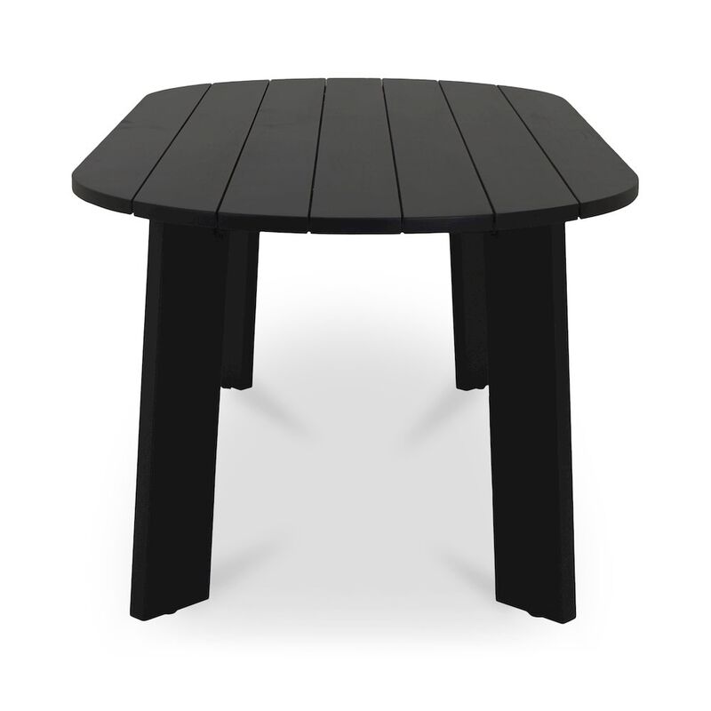 Moe's Home Collection Delta Oval Outdoor Dining Table Black
