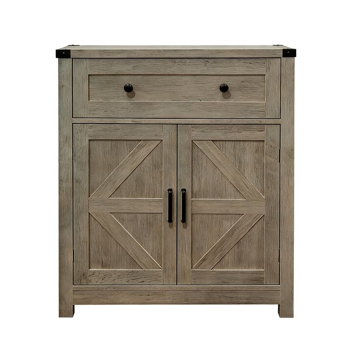 Luxba Farmhouse Sideboard Buffet Storage Cabinet