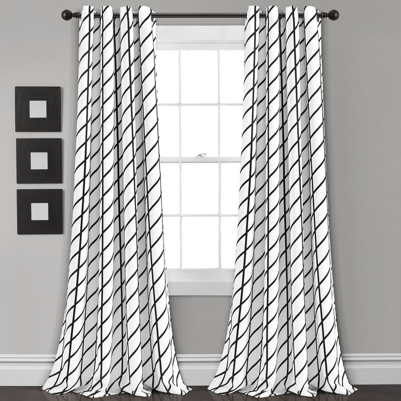 Feather Arrow Geo Light Filtering Window Curtain Panels image number 1