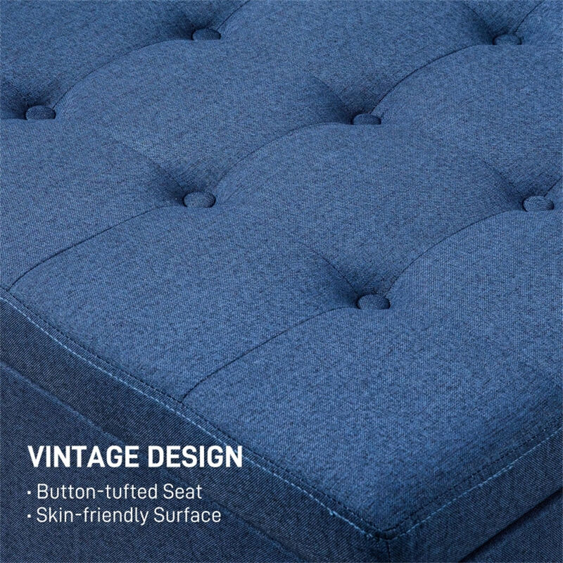 Modern Ottoman, Upholstered Footrest and Storage Ottoman for Living Room or Bedroom image number 4