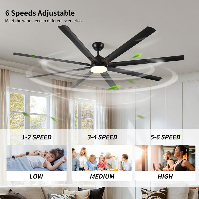 ELEMENT ACE Super Large Energy Efficient Ceiling Fan with Remote Control and Reversible Airflow image number 4