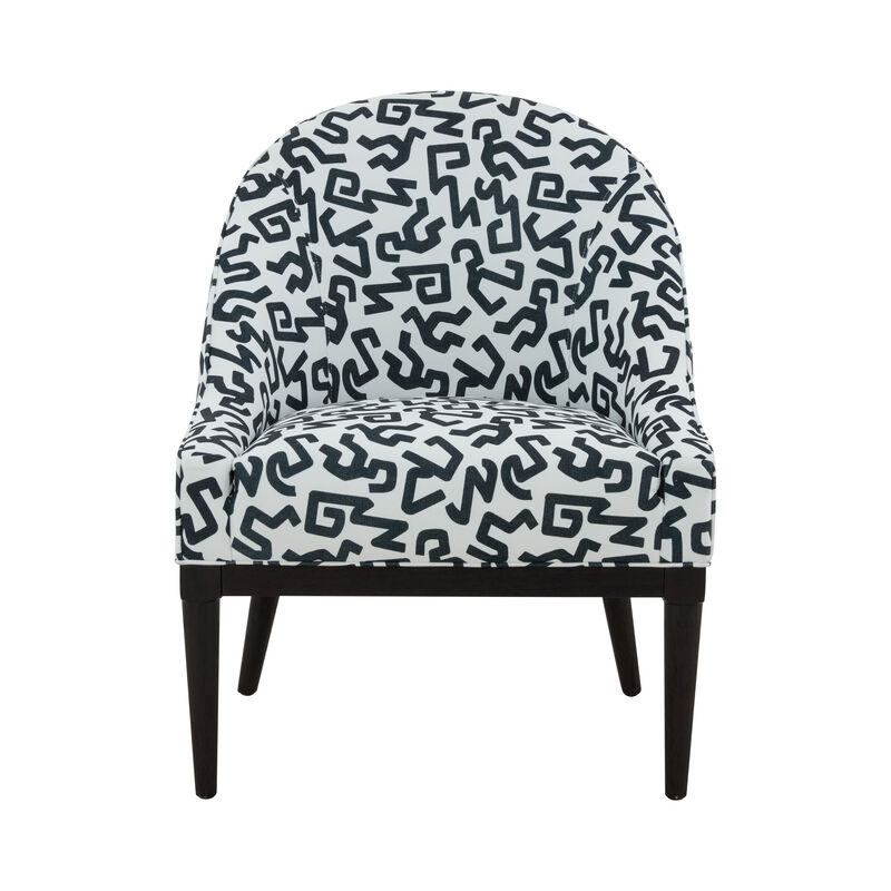 Crystal Velvet Patterned Accent Chair image number 1