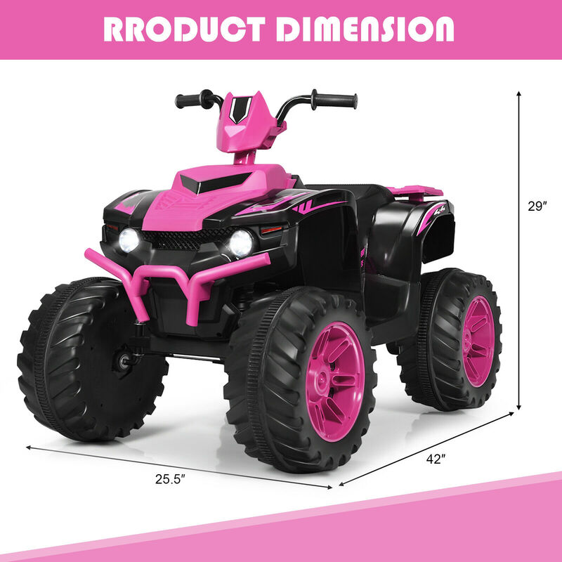 12V Electric Kids ATV Ride On Toy with LED Lights and Treaded Tires image number 2
