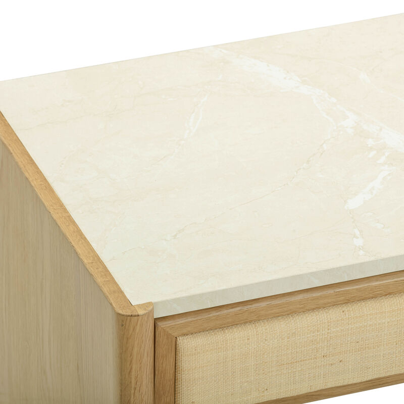 Paige Natural Oak Console/Desk image number 5