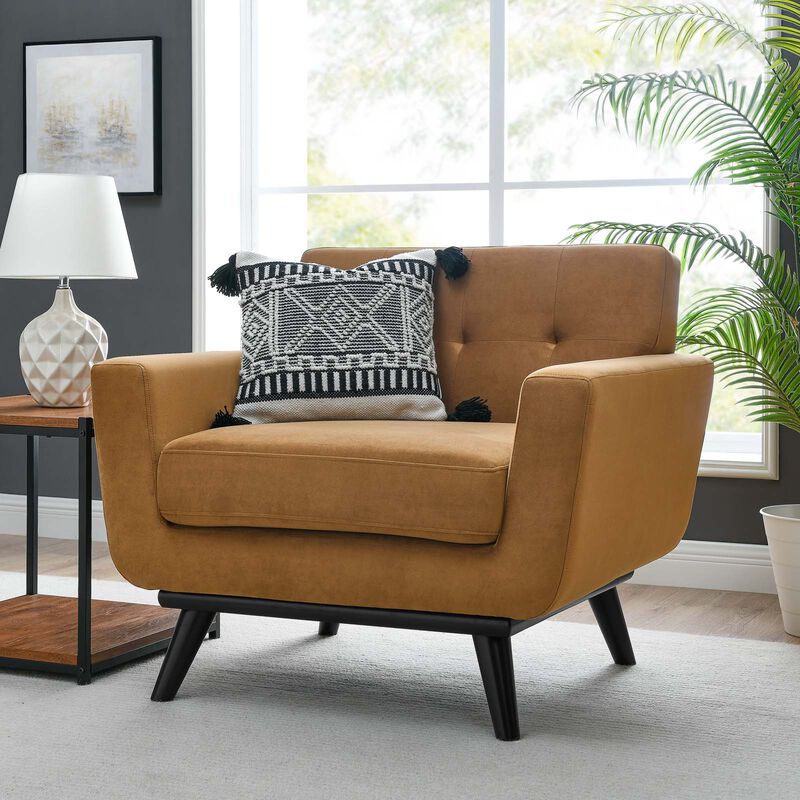 Engage Performance Velvet Armchair image number 1