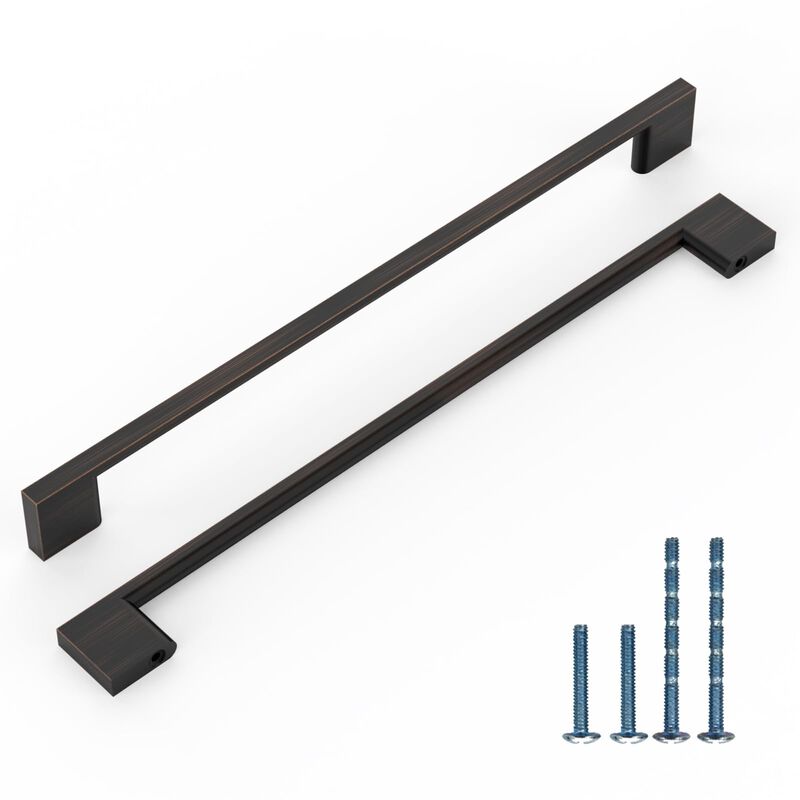 KNOKLOCK 10 Pack 10 Inch(256mm) Kitchen Cabinet Handles Oil Rubbed Bronze Cabinet Pulls Kitchen Cabinet Hardware Drawer Pulls fo