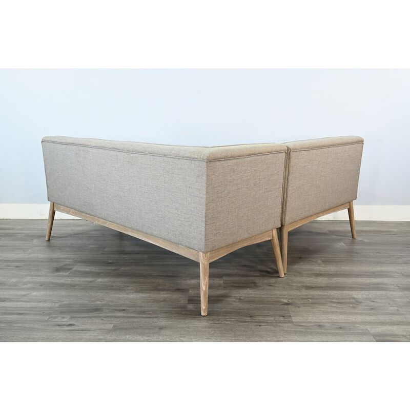 Sunny Designs Mia Mid-Century Modern Tufted Upholstered Corner Dining Bench image number 4