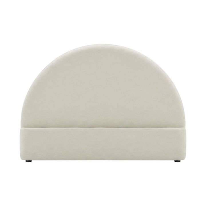Performance Velvet Platform Bed, Alabaster