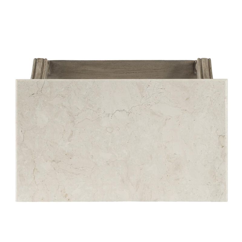 Butler Specialty Mabel Marble 1 drawer Nightstand, Gray