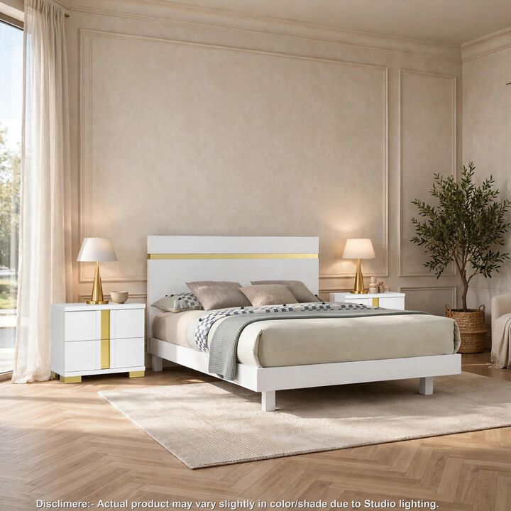 3pc Bedroom Set, Wood, 2 Nightstands