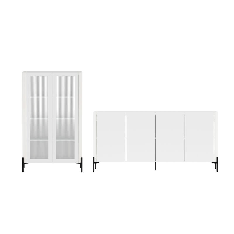 Abbey White D&eacute;cor Cabinet and Sideboard Set image number 0