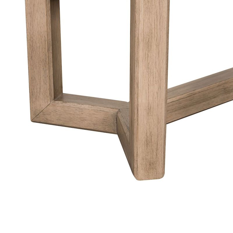 Liberty Furniture Living Room Sofa Table Center Trestle Display Shelf - Barley Buff Birch Wood image number 8