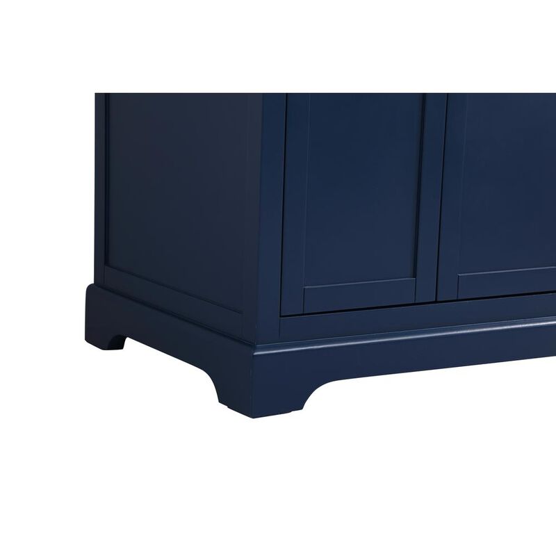 Elegant Kitchen and Bath 36 inch Single bathroom vanity in blue with backsplash