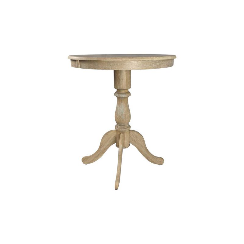 Carolina Living Fairview 30 Round Pedestal Bar Table - Natural Driftwood