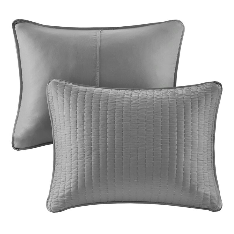 Gracie Mills Becker Cozy Reversible Pick Stitch Quilt Set with Matching Shams