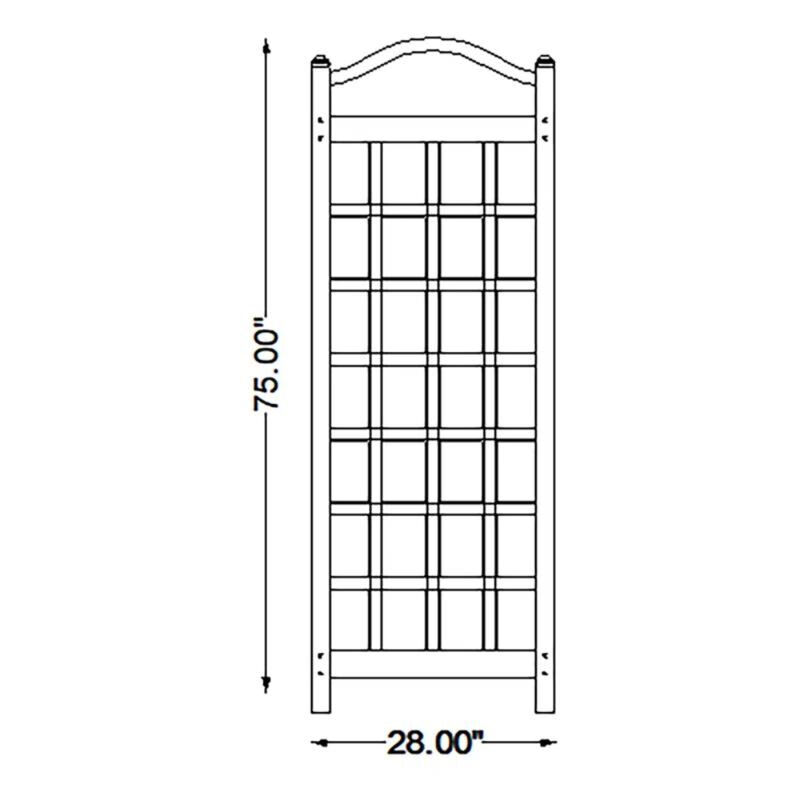Elegant Mocha Brown Vinyl Garden Trellis – Tall Weatherproof Outdoor Plant Support
