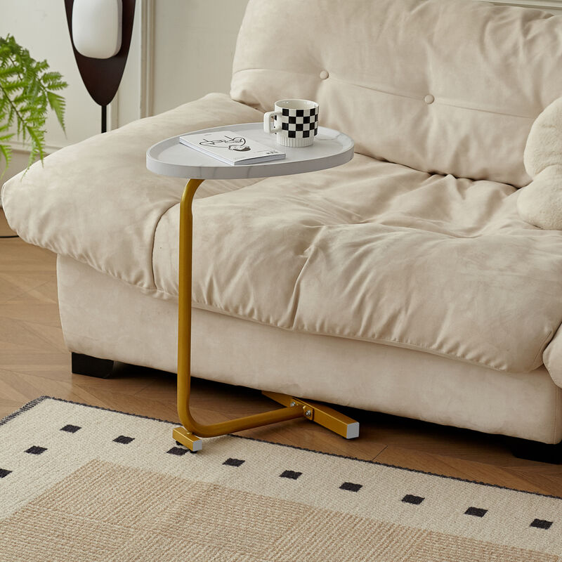 Streamdale White C-shaped Side Table Set image number 7