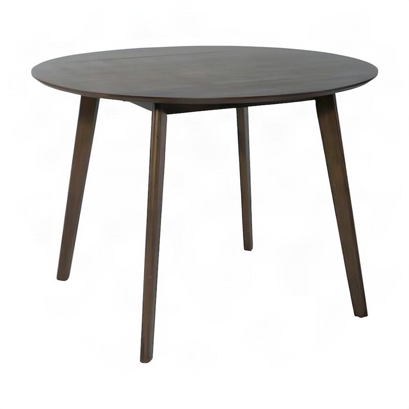 Elegant Round Dining Room Table and Chairs Set for 4 &ndash; Blue/Brown image number 3