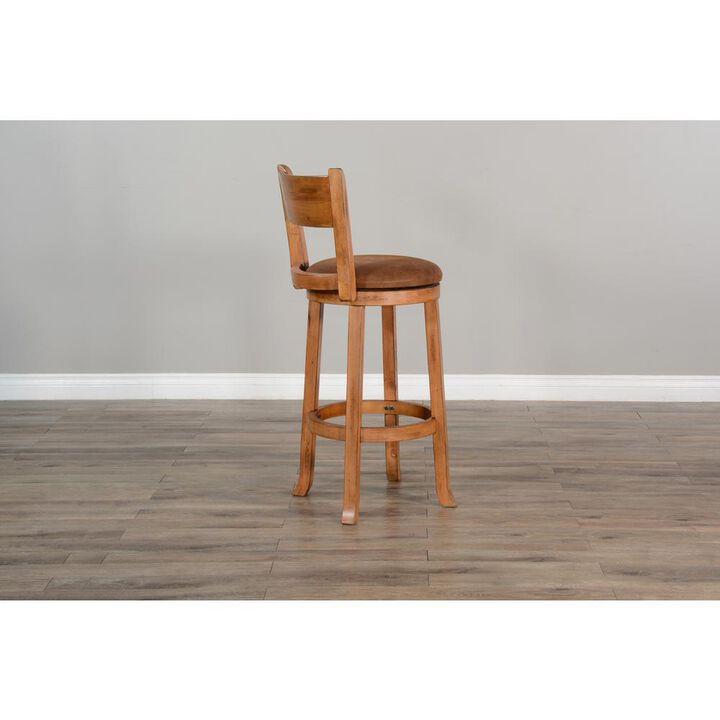 Sunny Designs Bar Swivel Barstool, Cushion Seat & Back