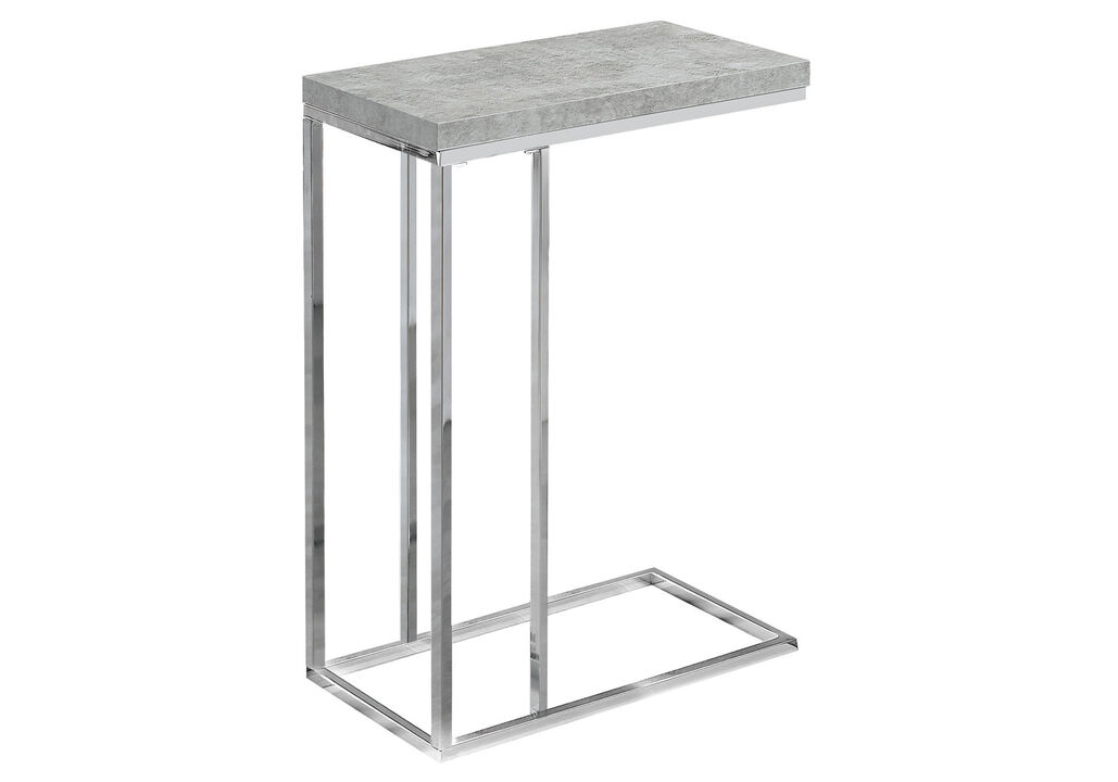 Contemporary MDF & Metal Accent Table &ndash; Space-Saving Side Table with Sturdy Base