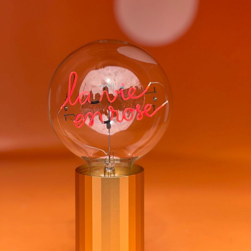 Bulb ROSE Red with Base Table Lamp PORTABLE Rose Gold image number 3