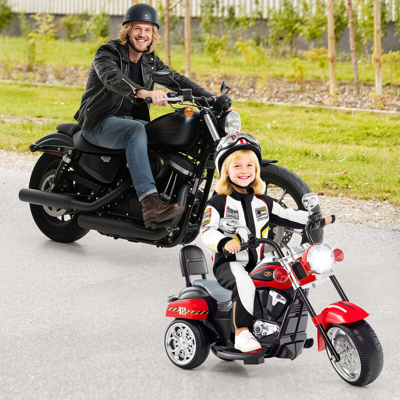 6V Toddler Electric Ride-On Bike with 3 Wheels, Horn and Front Headlight image number 6