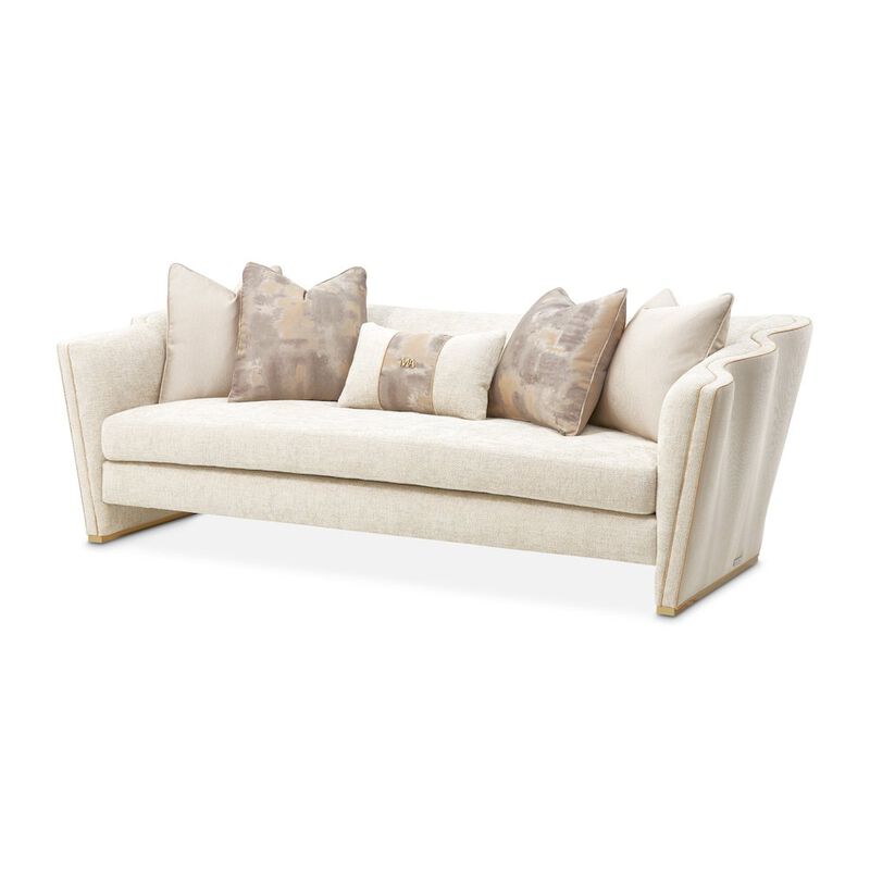 Michael Amini La Terrazza Sofa - Cappuccino/Light Champagne
