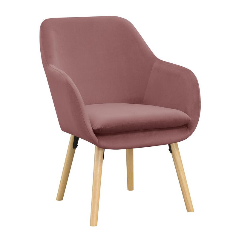 Convenience Concepts Take a Seat Charlotte Accent Chair, Blush Velvet