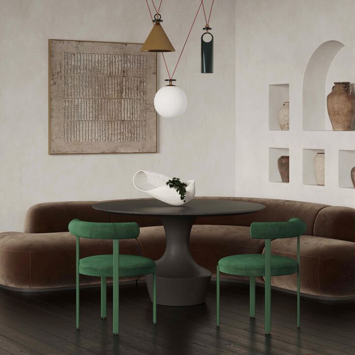 Margaret Chocolate Brown Boucle Dining Chair