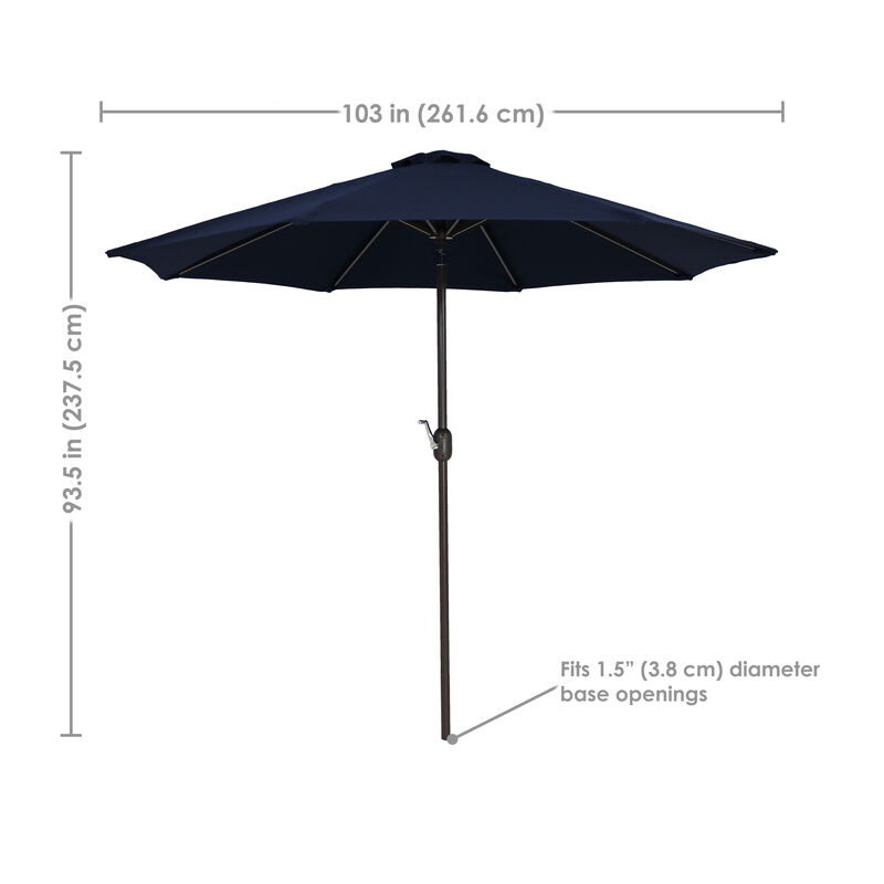 Sunnydaze 9 ft Sunbrella Patio Umbrella with Tilt and Crank