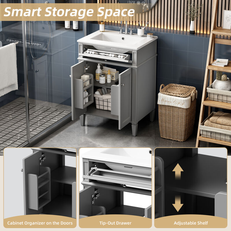 Nehird Bathroom Storage Cabinet with Sink image number 3