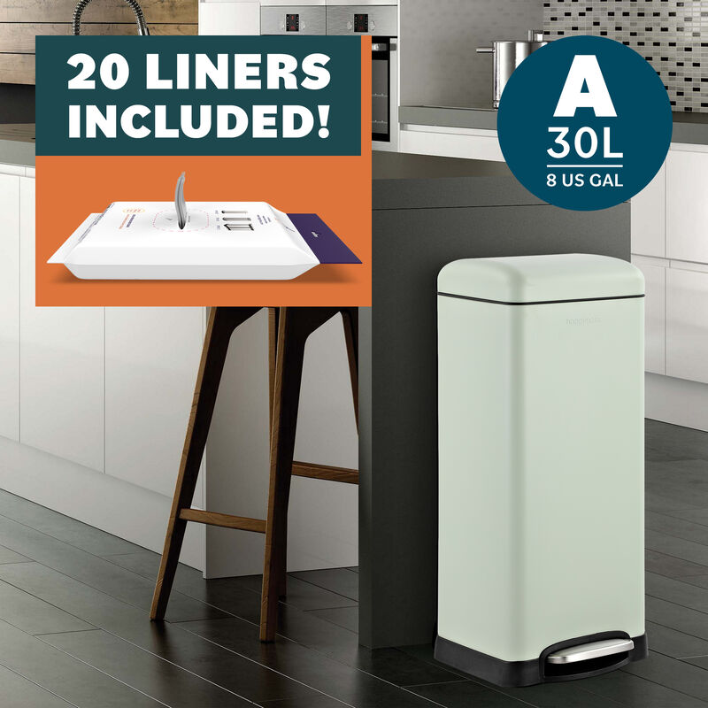 Betty Retro 8-Gallon Step-Open Trash Can