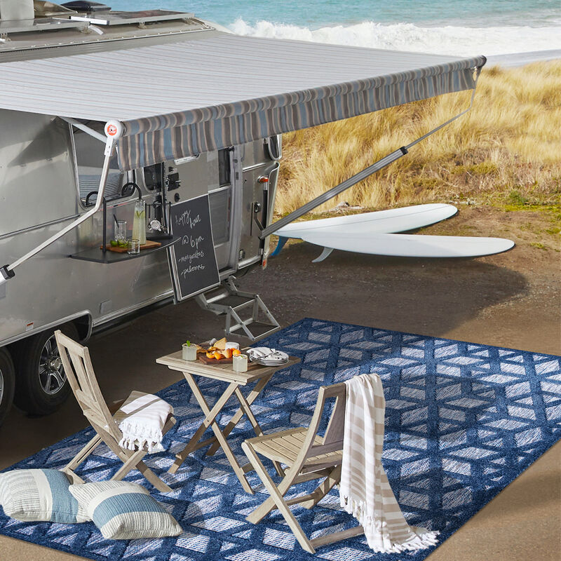 Talaia Neutral Geometric Indoor/Outdoor Area Rug