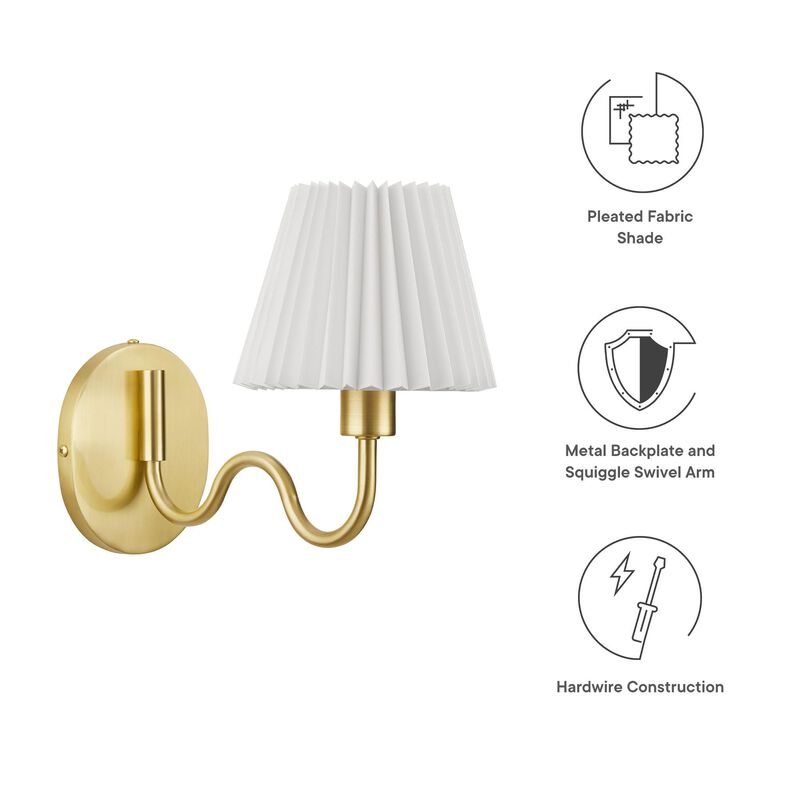 Wave Squiggle Arm Wall Sconce image number 3